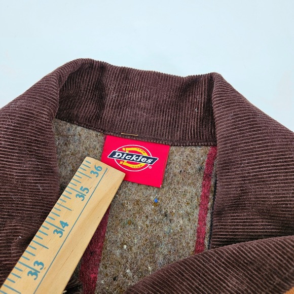Dickies Mens Insulated Work Barn Jacket Corduroy Collar Chore Coat Large Outdoor - Picture 3 of 11